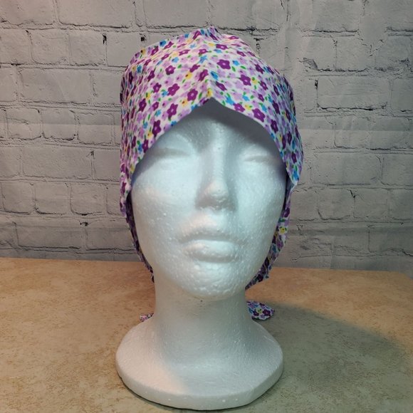 3 Scrub Cap Hat With Buttons - Picture 3 of 4
